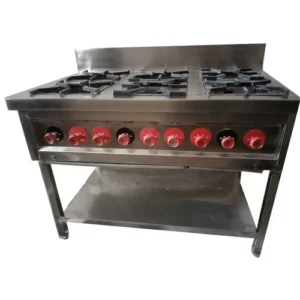 Stainless Steel Six Burner Cooker